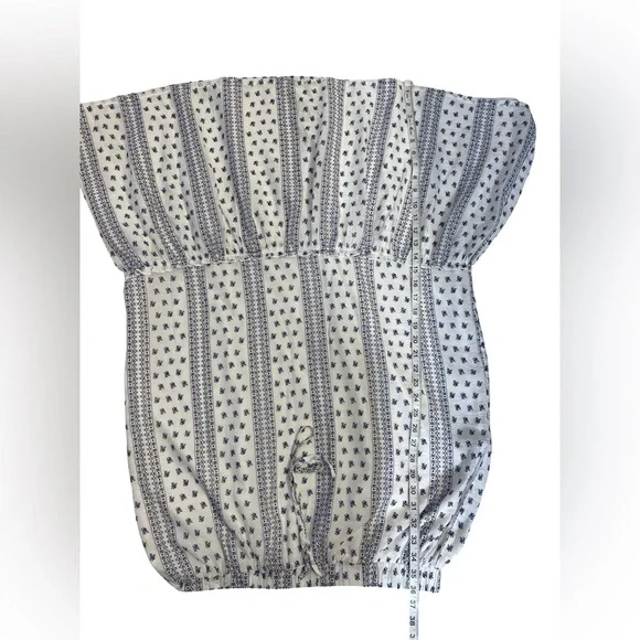 Mdrn Blue And White Tier Maxi Skirt Stitching Flaw
Flowy Floral Design Size XL - Picture 12 of 16